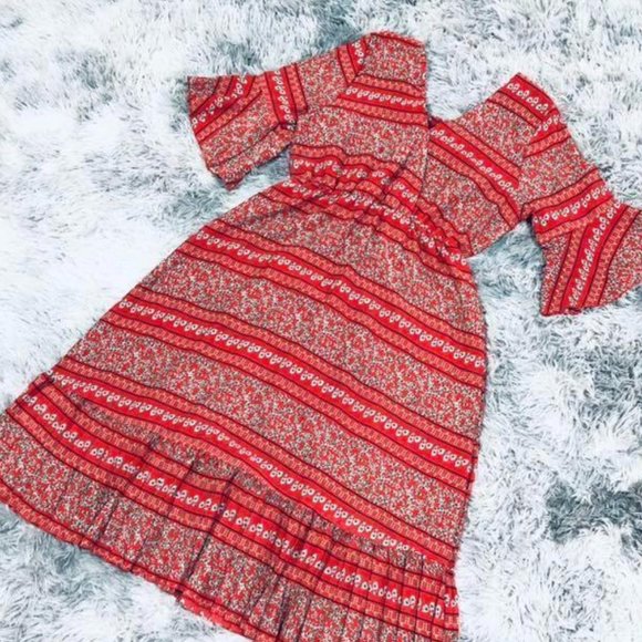 Red Floral Dress - Picture 1 of 2